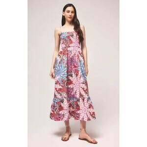 Marie Oliver Neeley Dress Cotton Smocked Size Large NWT